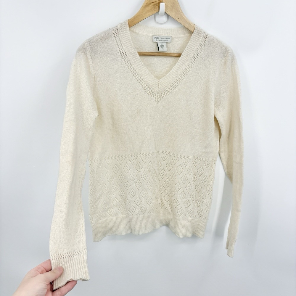 Oats Cashmere Sweater XSmall Capsule Quiet Luxury Soft Parisian Dainty Coquette